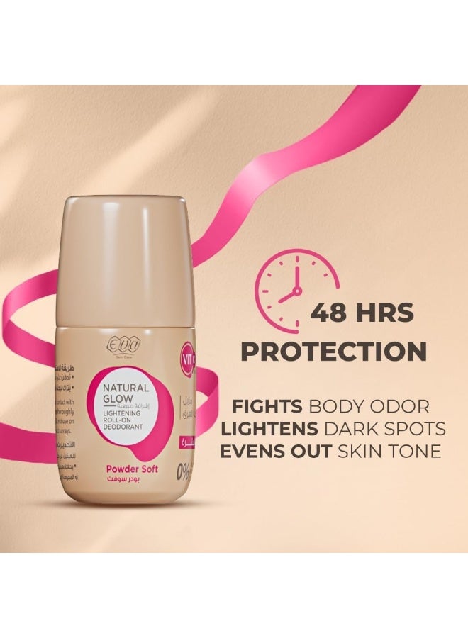 إيفا مزيل العرق رول أون لتفتيح البشرة الطبيعية - بودرة ناعمة - Image 2